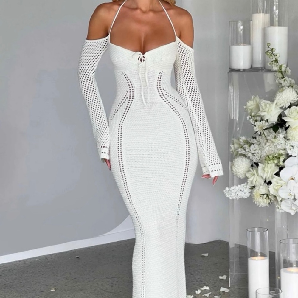 Baby Boo Samariah Crochet Maxi Dress Size Small